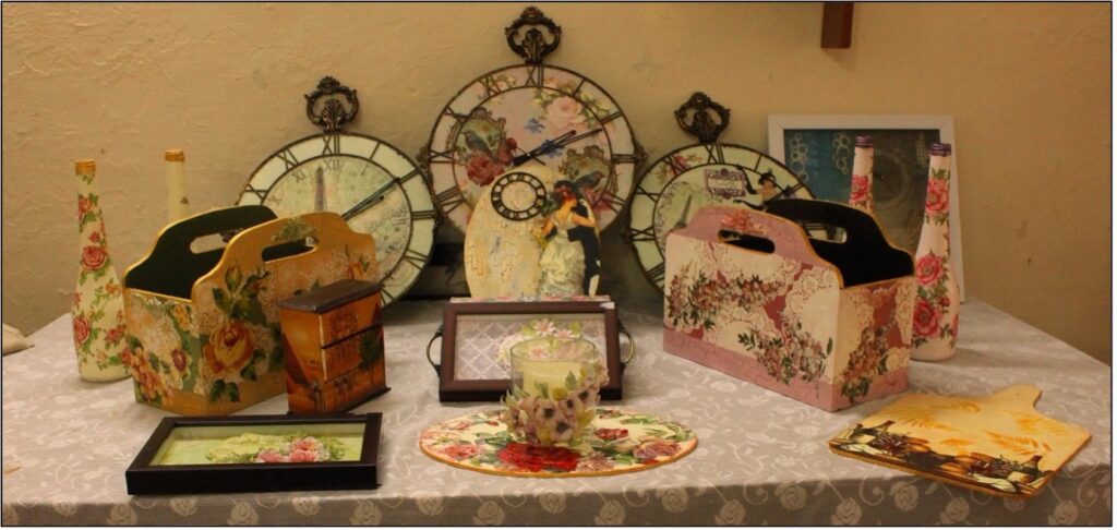 home decor items made with decoupage technique